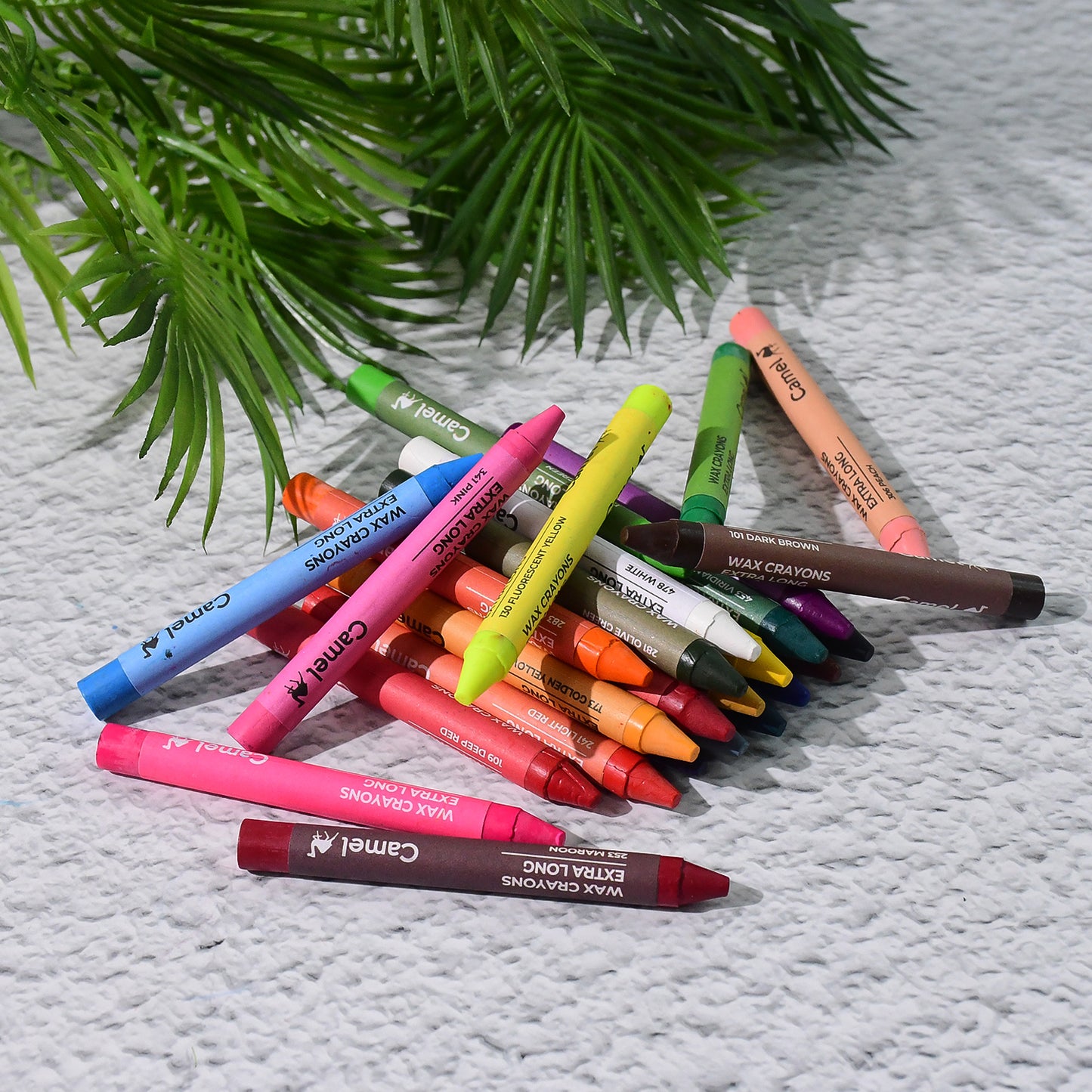 Camel Wax Crayons Extra Long – 26 Vibrant Shades