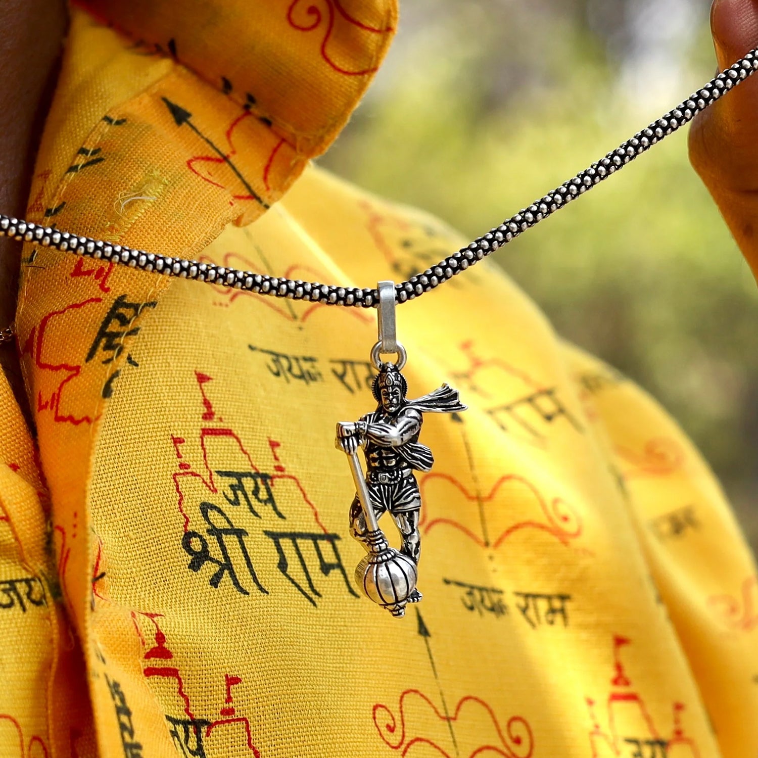 Hanuman Ji Pendant with Gada Religious Jewellery for Men and Women (1 Pc)