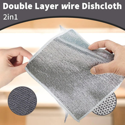 Bottle cleaning brush and scrub pad close-up
