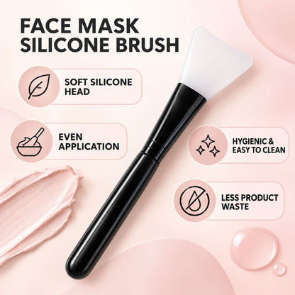 Silicone Face Mask Brush with Flexible Head for Even Skincare Application (1 Pc)
