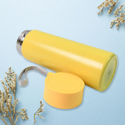 Customized / Personalized Vacuum Insulated Stainless Steel, Double walled (500 ML Approx / Yellow)