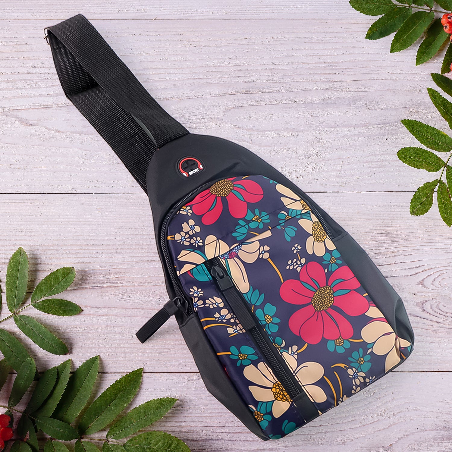 Waterproof Waist Bag, Shoulder Bags USB Charging Earphone Hook Sling Travel Bag (1 Pc / Mix Color)