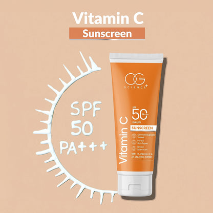 OG Beauty Vitamin C Sunscreen SPF 50 PA+++ - (1 Pc / 50Ml)