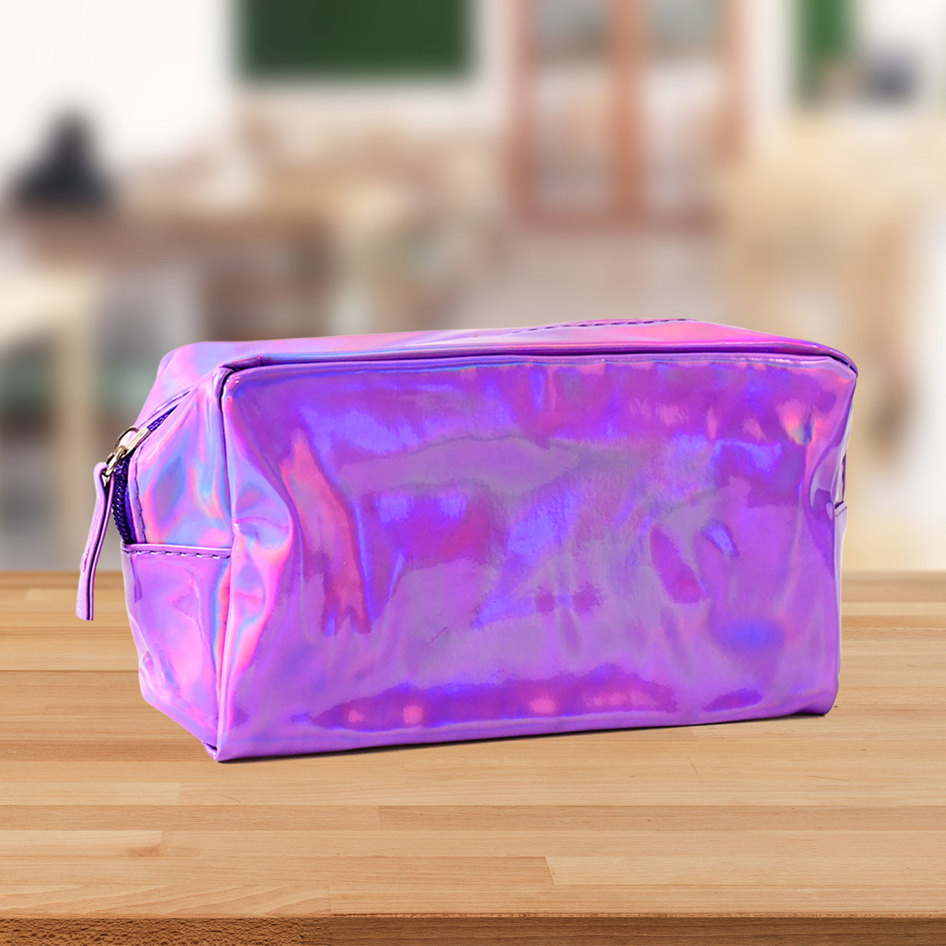 Holographic Waterproof Travel Cosmetic Pouch – Stylish Transparent Makeup Bag with Zipper, Compact Toiletry Organizer for Cosmetics, Skincare, Accessories & Travel Essentials - Holographic Design - Image 2