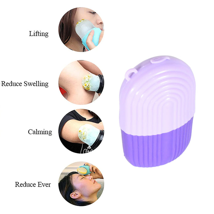 BEAUTY ICE ROLLER FOR FACE MASSAGER & EYE REUSABLE FACE ROLLERS FACIAL ROLLER ( Purple Color)