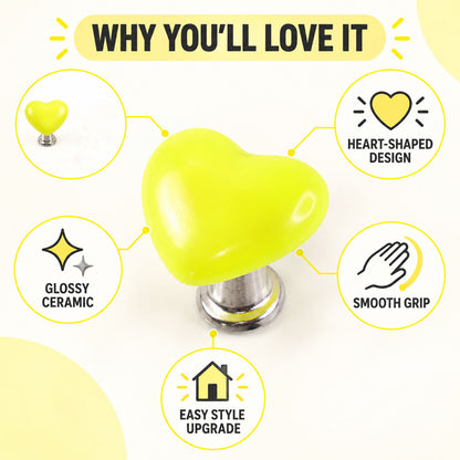 Heart Shape Drawer Knob for Office Desk, Cabinet and Cupboard Handle (1 Pc)
