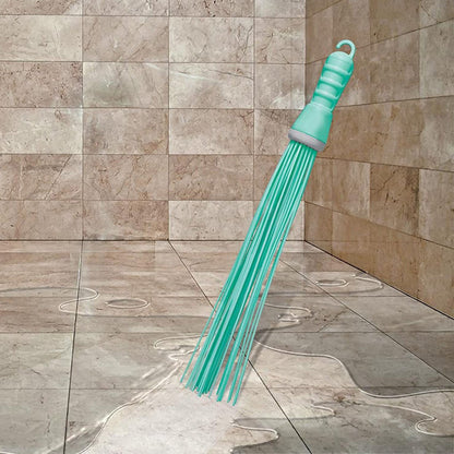 Plastic Hard Bristle Broom for Wet & Dry Bathroom Scrubbing