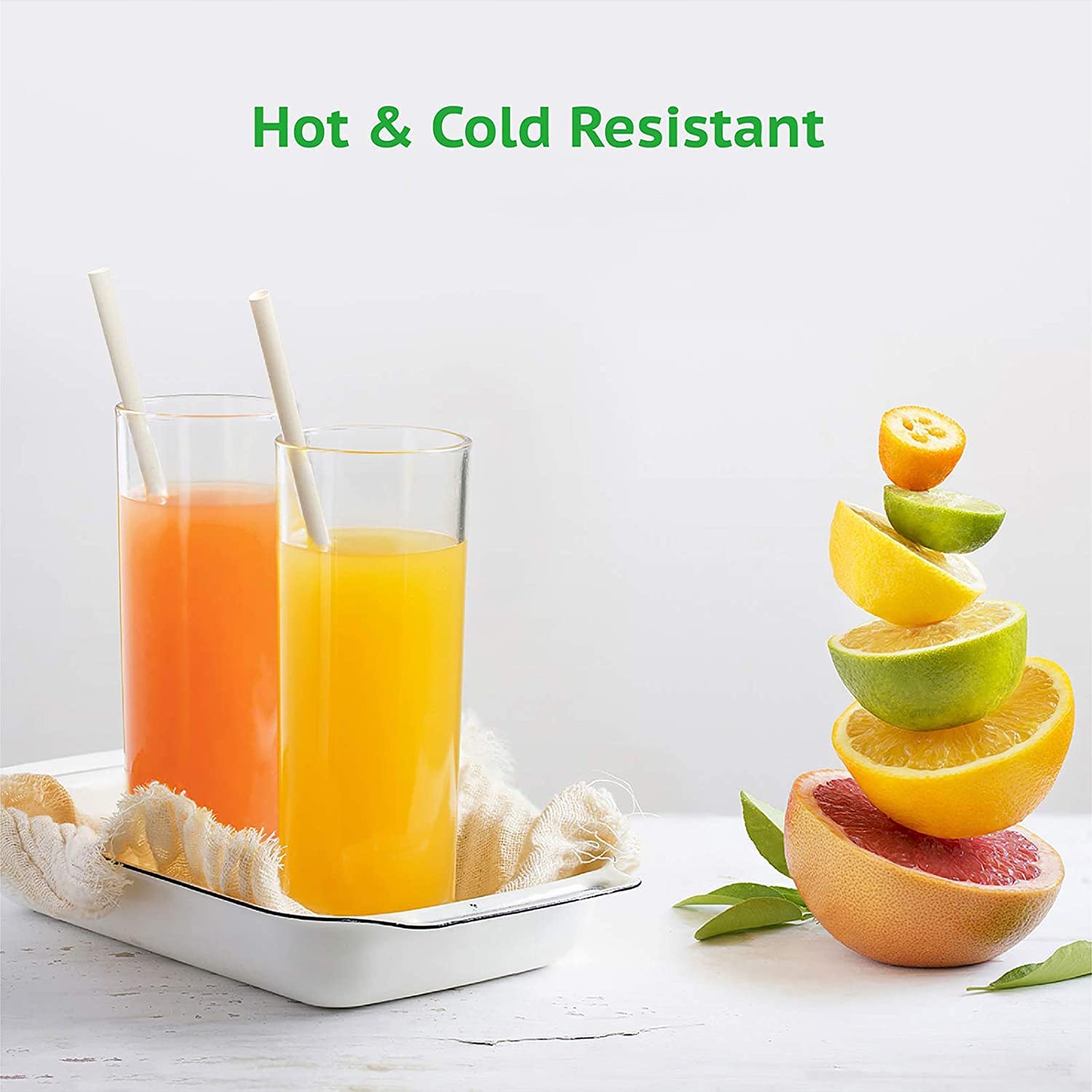 Paper Straw – Plain 6 mm Diameter, 200 mm Length, 50 Pcs Pack