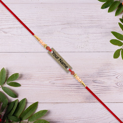 Rudraksha Rakhi with Name