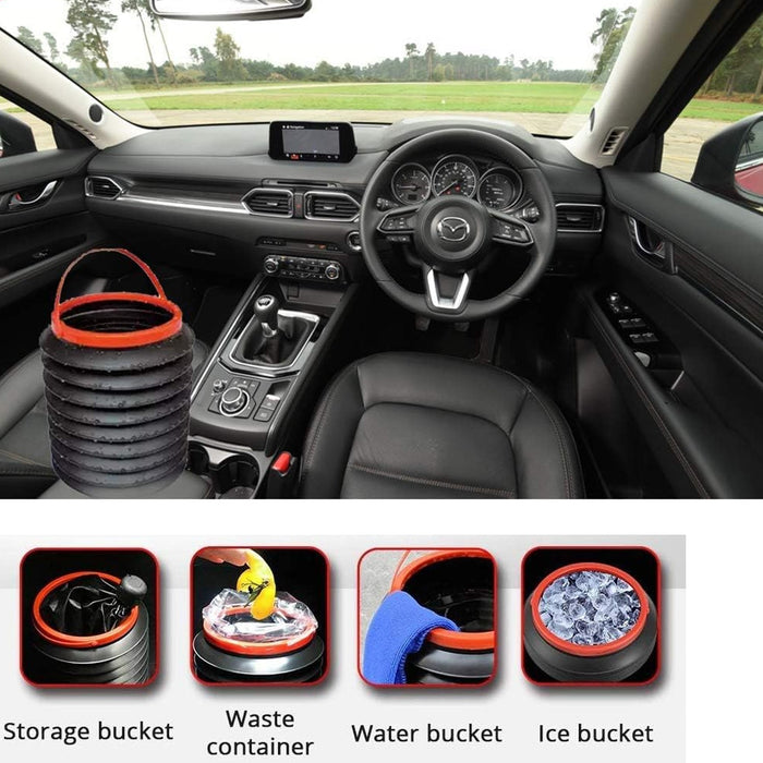 Foldable Storage Bucket, Water Container & Dustbin Multiuse Bucket For Home, Car & Kitchen Use Bucket