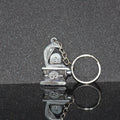 Shivling Keychain – Elegant Silver Metal Design with Snake Motif