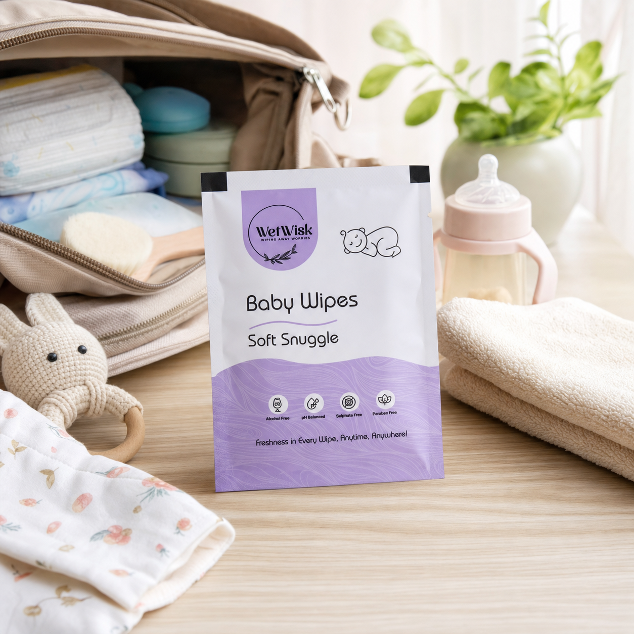 Baby wipes travel bag portable