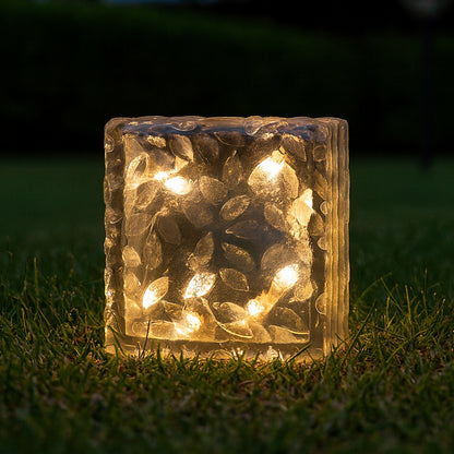 Solar Ice Cube Garden Light for Pathways & Christmas Decor