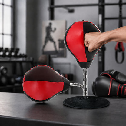 Inflatable desktop boxing punching ball with air pump