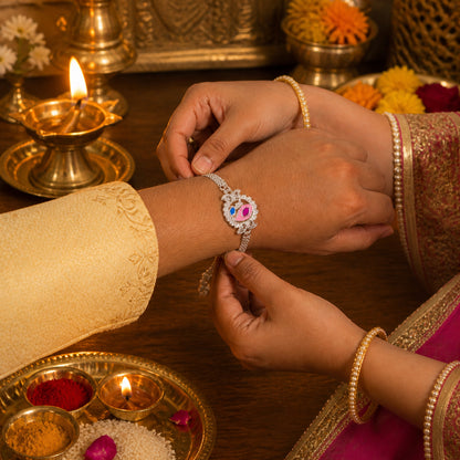Stylish Peacock Design Rakhi Bracelet for Raksha Bandhan (1 Pc)