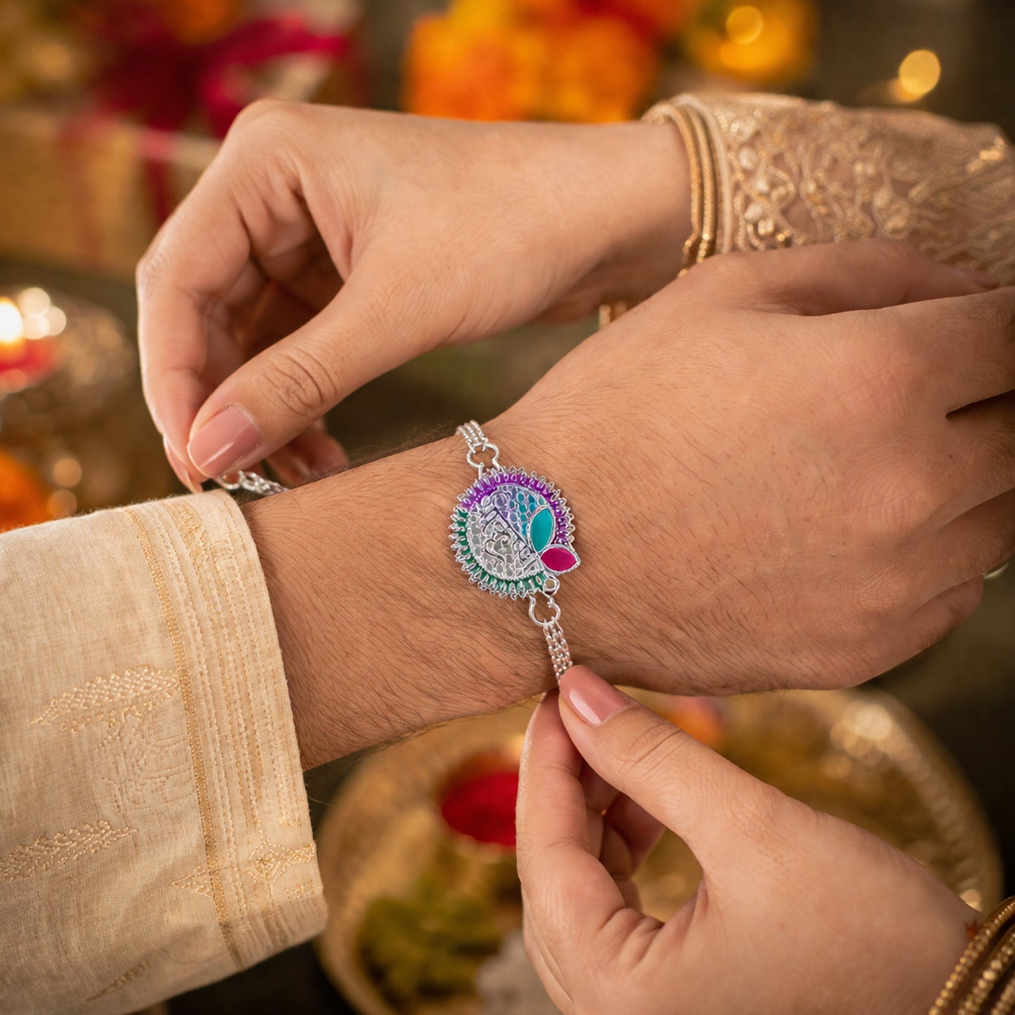 Traditional decorative Rakhi for Raksha Bandhan