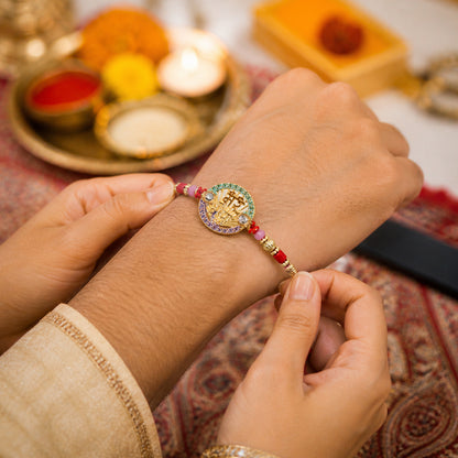 Mere Bhaiya Designer Rakhi showcasing elegant centerpiece