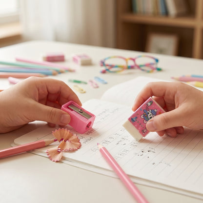 Components of kids school stationery kit
