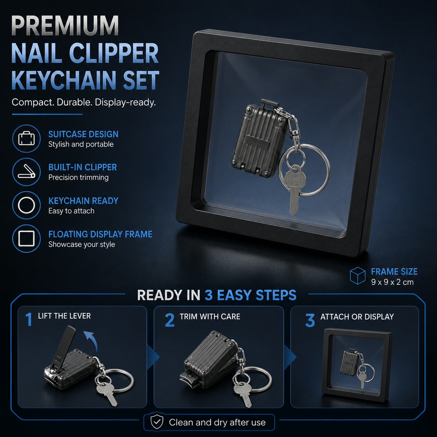 Portable Nail Clipper Keychain – Compact Travel Grooming | AuriGlam