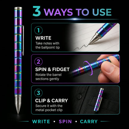 Magnetic Pen – Fidget Spinner & Stress Relief Metal Pen | InkGlow