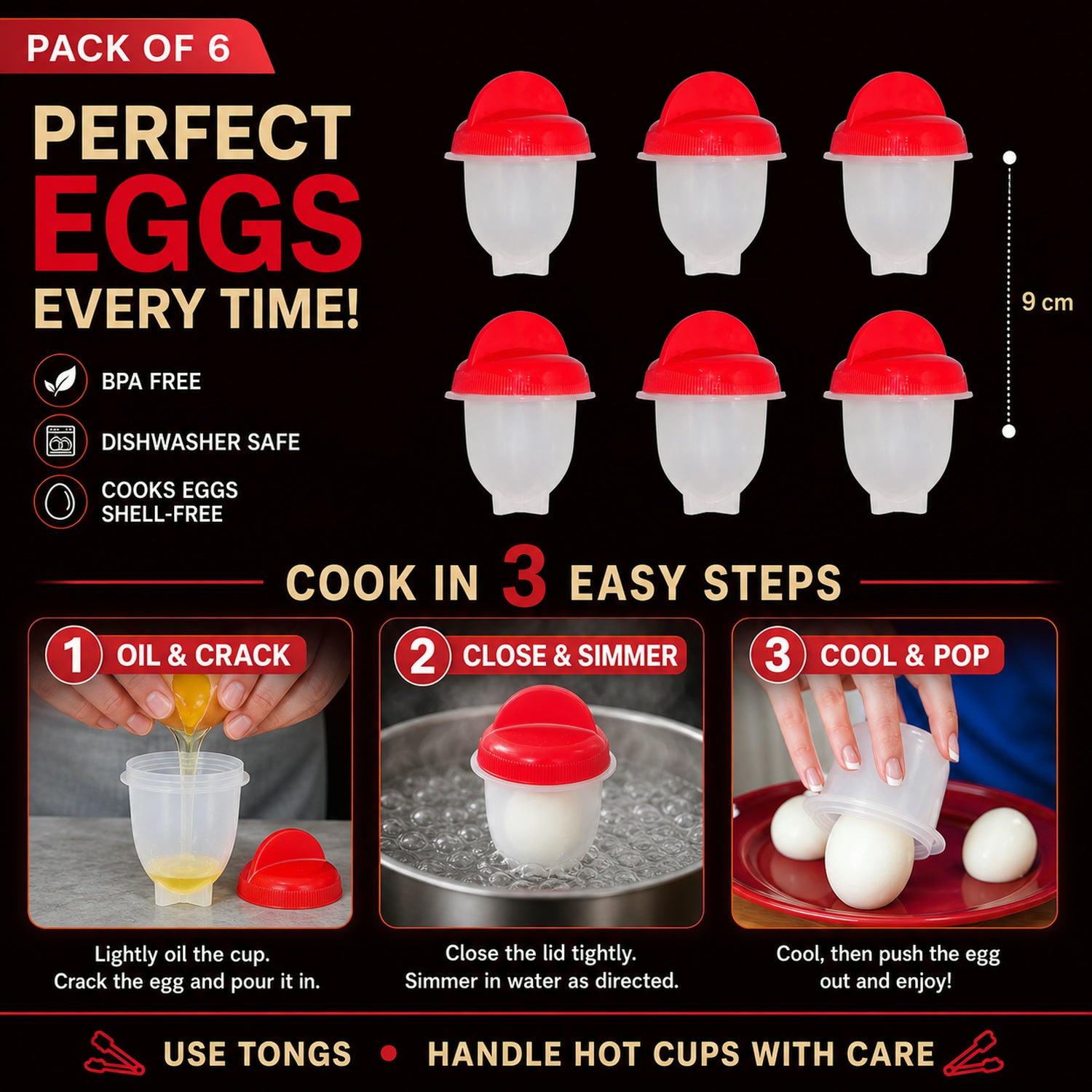 Nonstick Egg Boiler Cooker – Perfect Shell-Free Eggs | FirePot