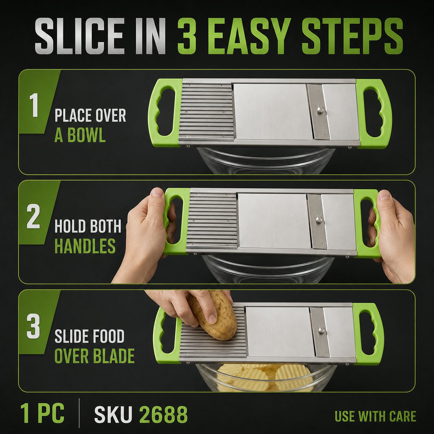 Potato Slicer – 2-in-1 Vegetable & French Fry Cutter | Storenzo