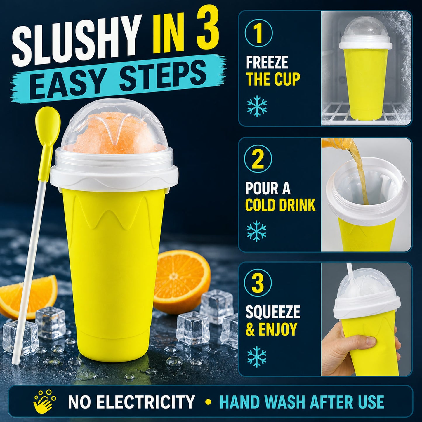 Frozen Smoothies Maker Cup – Double Layer Slushy | Tidy Table