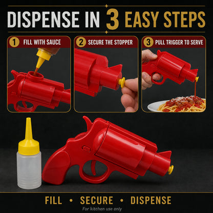Ketchup Dispenser Gun – Leak-Proof Sauce Spray Bottle