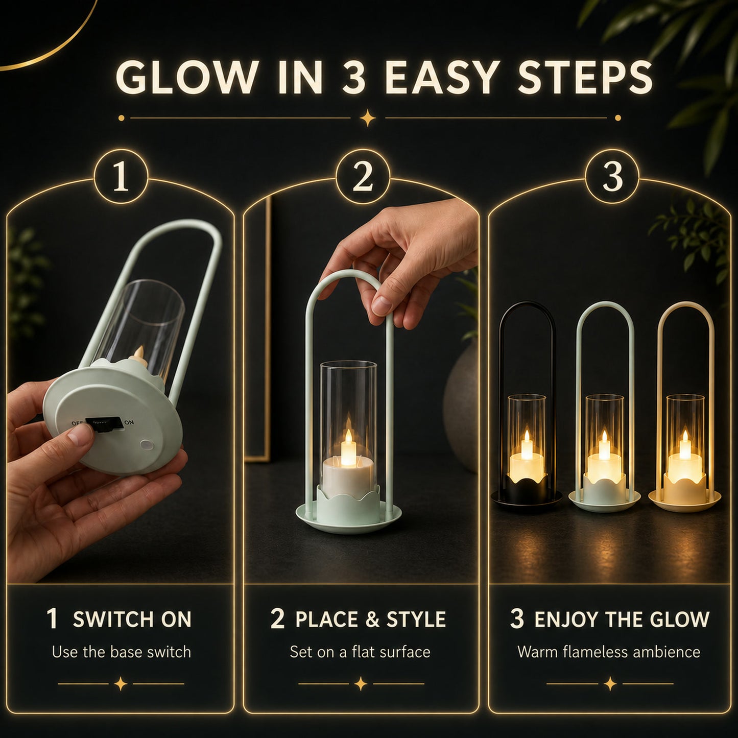 Flameless LED Candle Set – Big Wind Light Style Decorative Glow