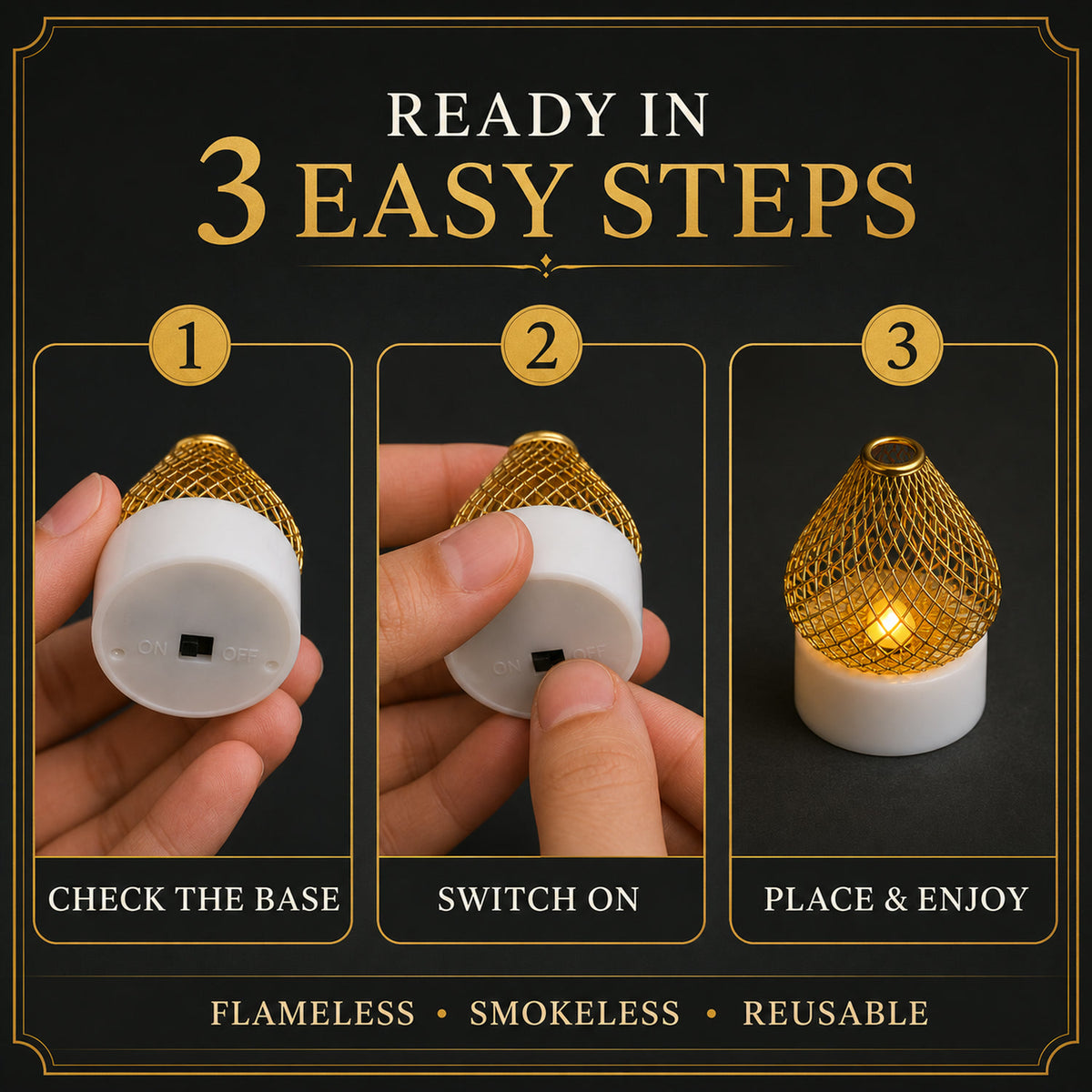 Flameless LED Tea Light Candles 12 Pcs – Safe Home Decor | Styleva