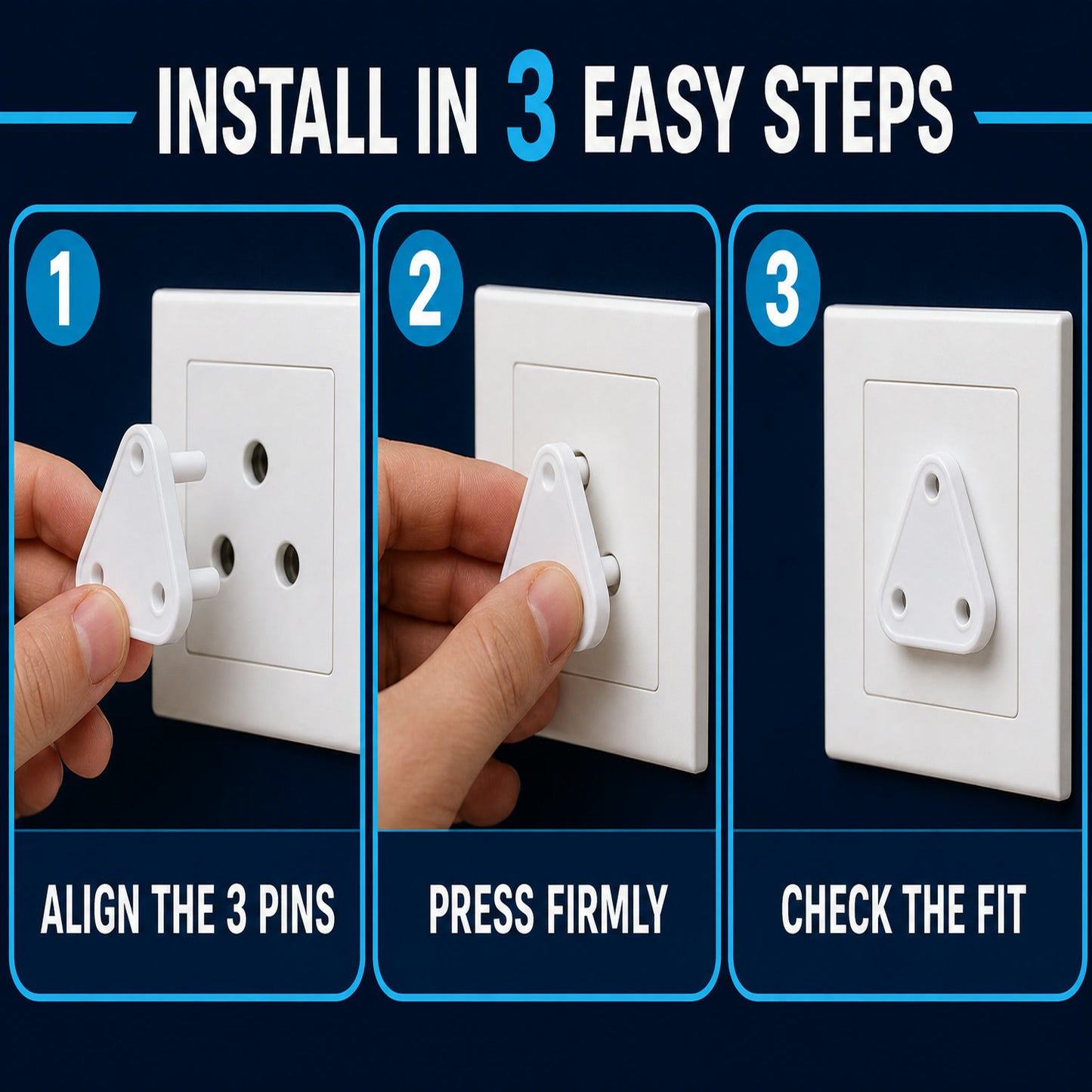 Baby Safety Socket Cover – 100 Pc Outlet Plug Protector | Velva Baby