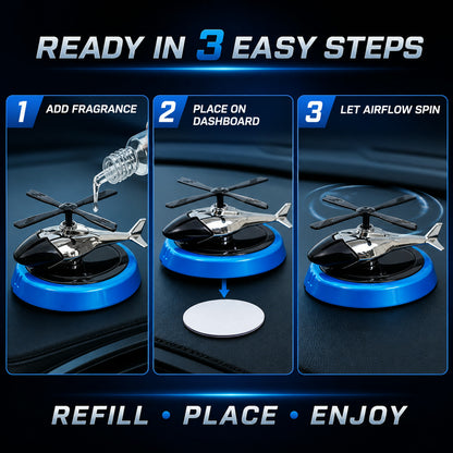 Helicopter Car Air Freshener – Stylish Rotating Dashboard Perfume