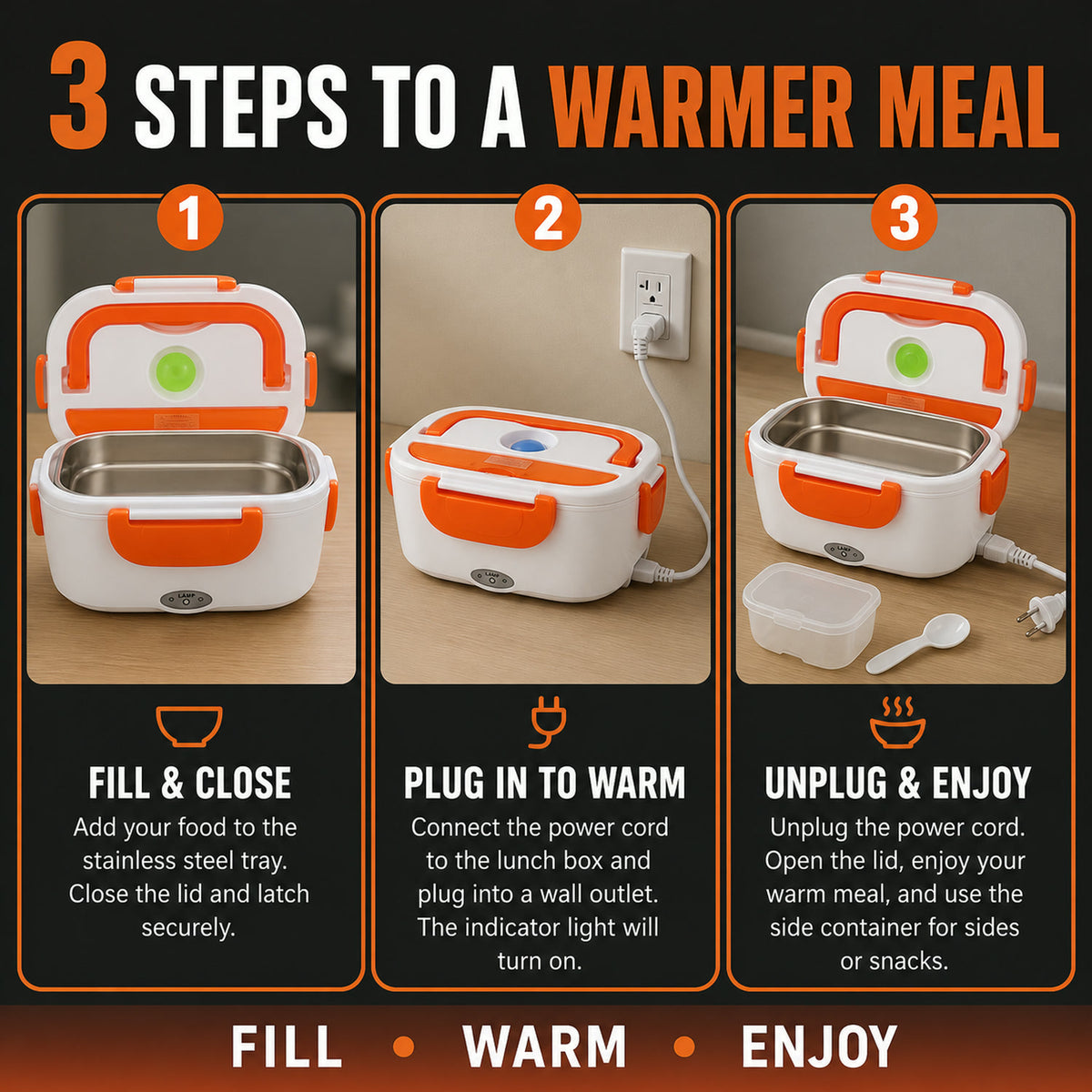 Electric Lunch Box – Portable Tiffin & Food Warmer | Lunchie Bunchie