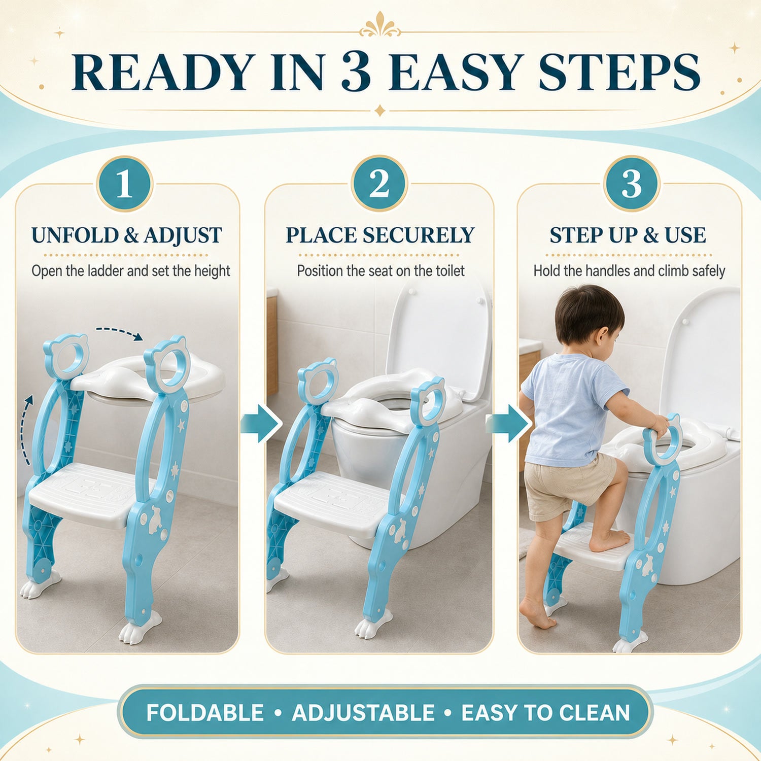 Potty Training Seat – Step Stool Ladder for Toddlers | Bub Barrier