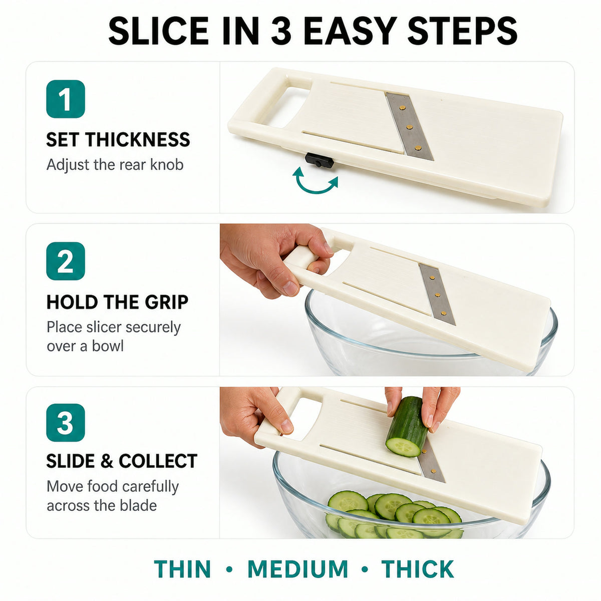 Adjustable Vegetable Slicer – Effortless Slicing | Quickslice