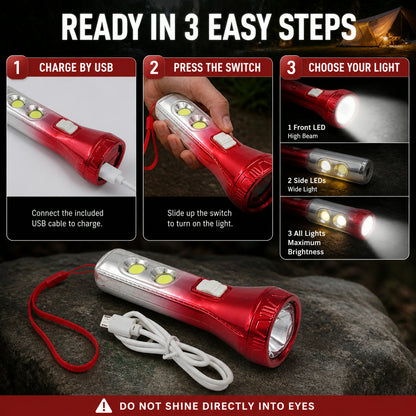 LED Torchlight – USB Rechargeable & Multi-functional | DeoDap