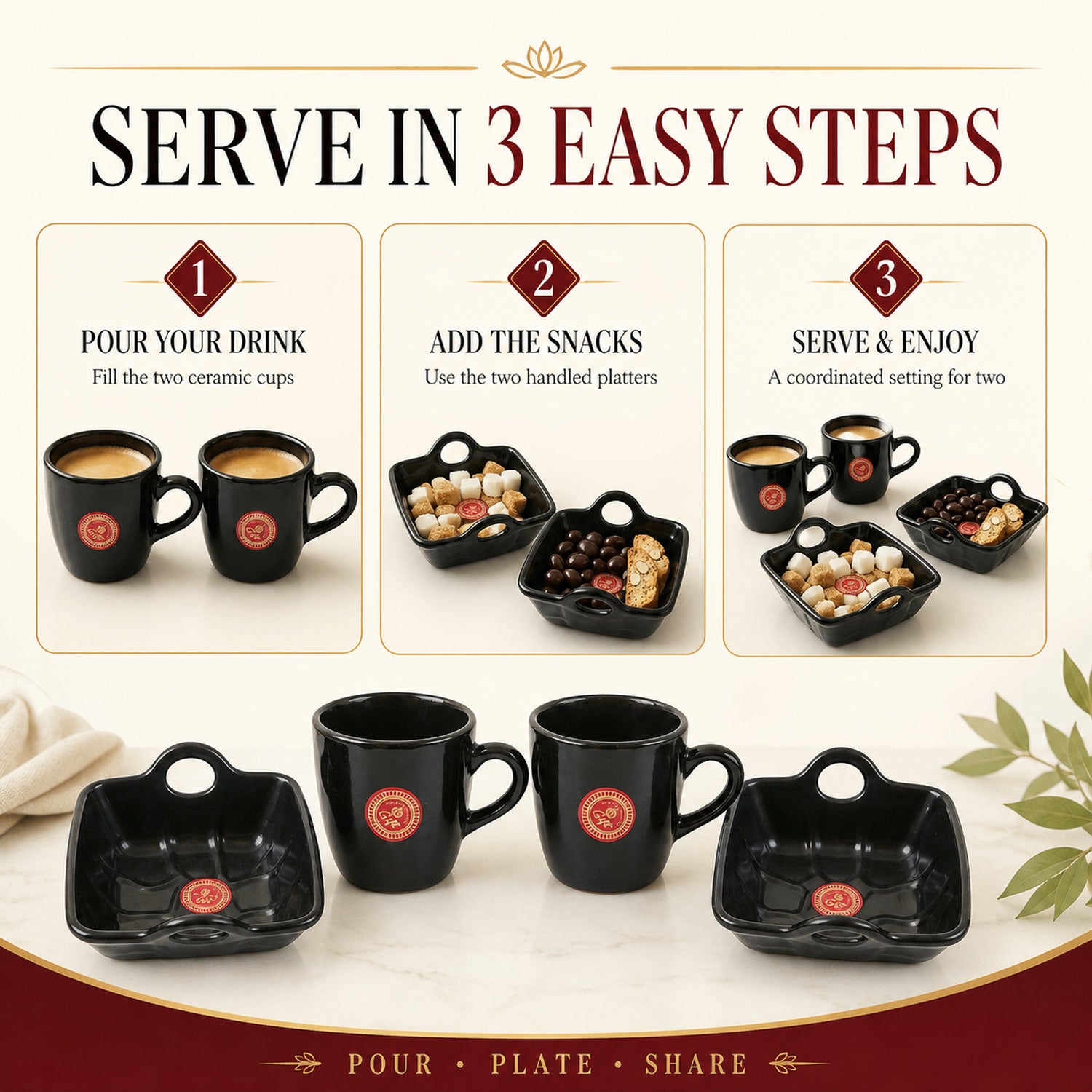 Play Station Ceramic Mug and plastic Bowl Set – 4-Piece | JubileeJoy