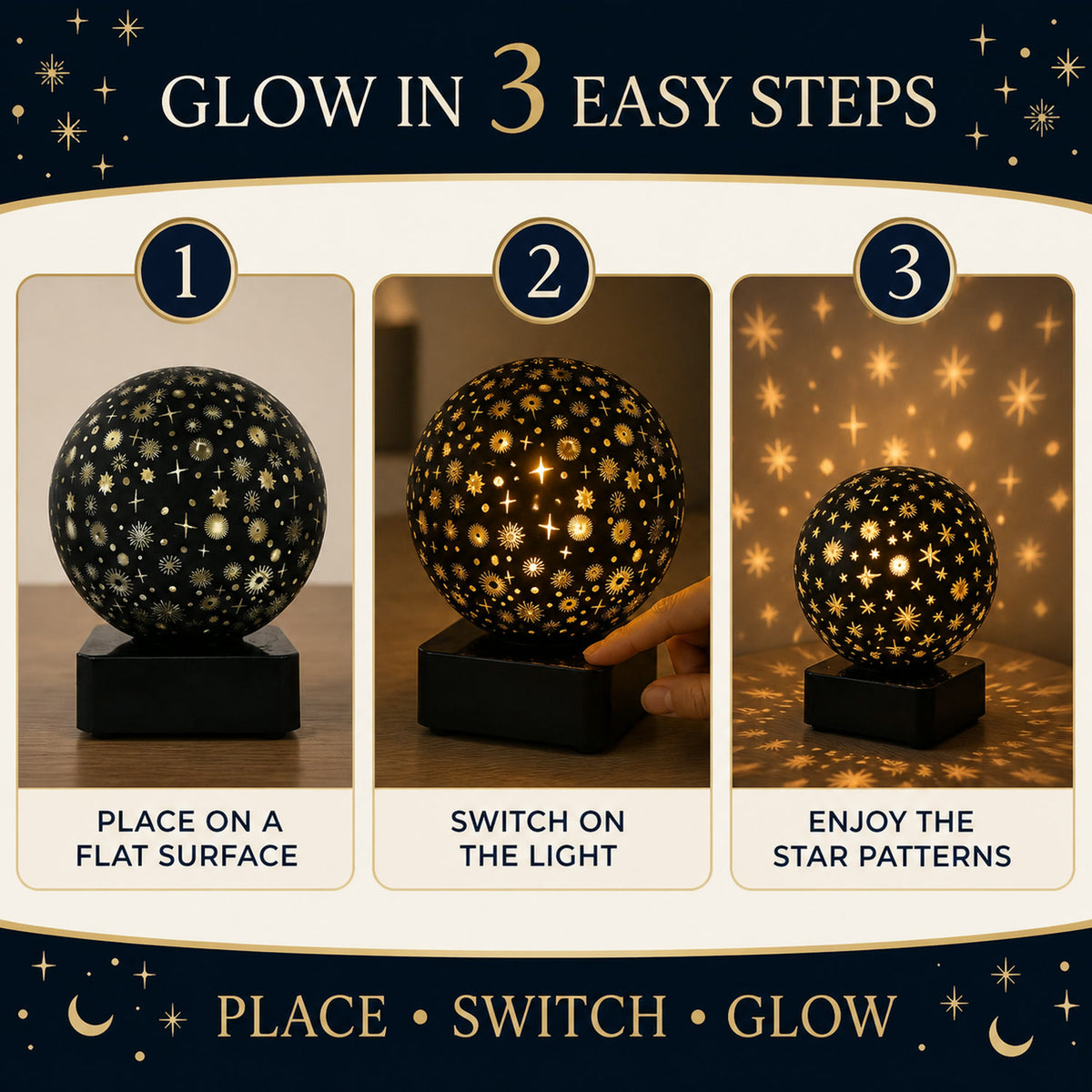 Starry Sky Projector Night Lamp – Ambient LED Lighting