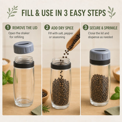Salt and Pepper Shaker Set – Transparent Acrylic & Durable Design