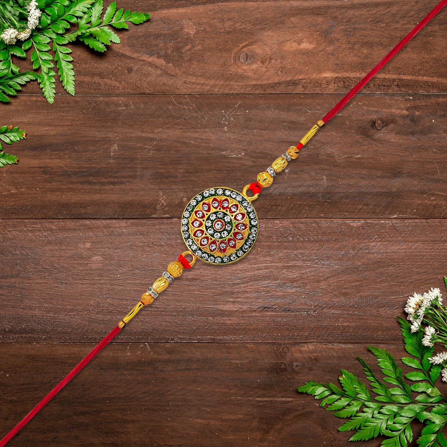 Traditional Rakhi Elegant, Handcrafted Brother Gift for Raksha Bandhan (5pcs)
