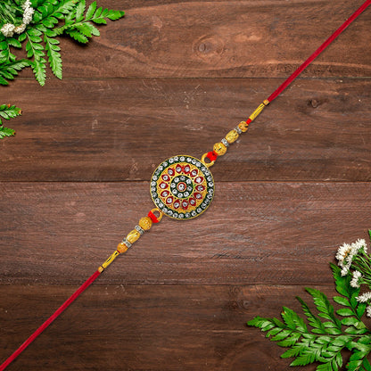 Traditional Rakhi Elegant, Handcrafted Brother Gift for Raksha Bandhan (5pcs)