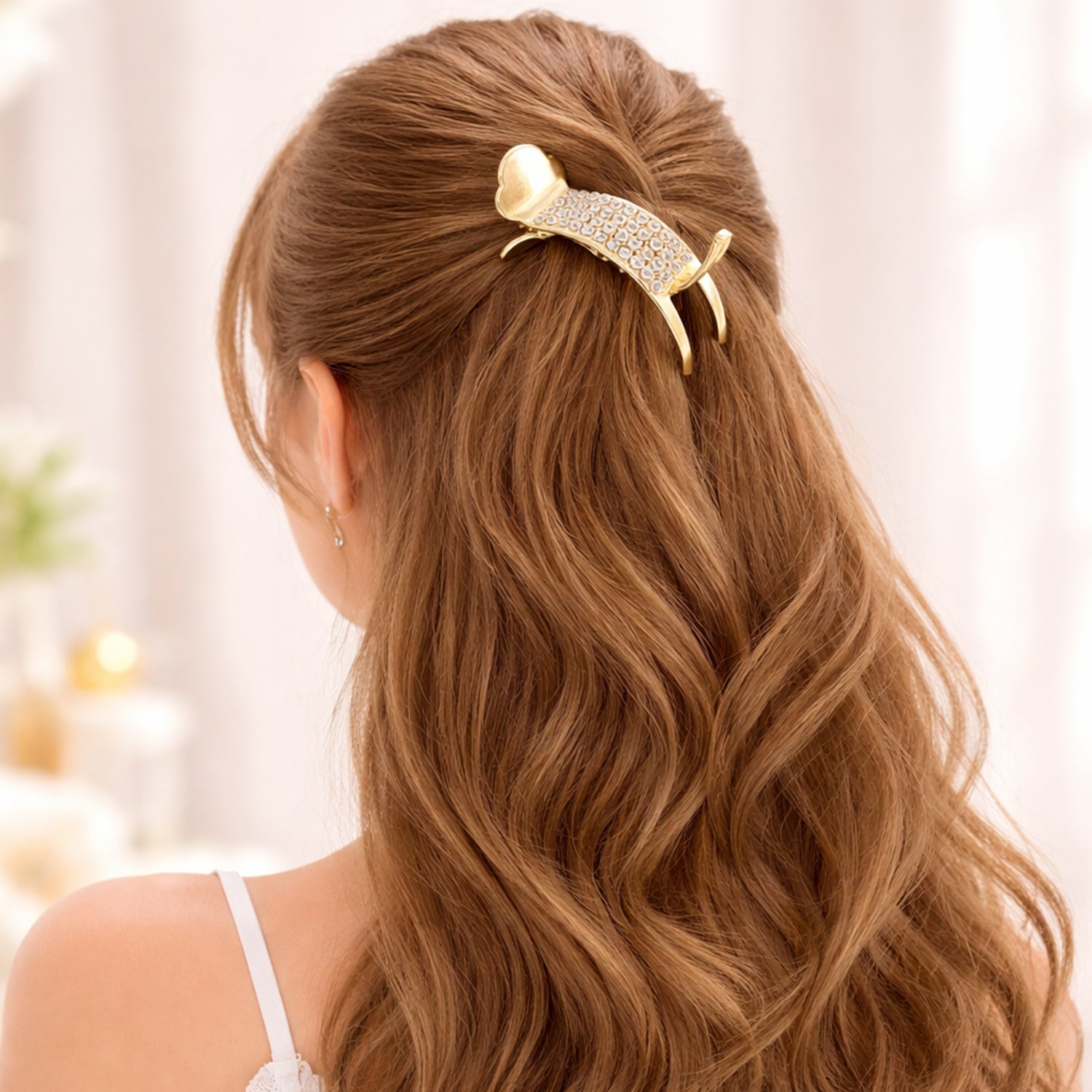 Close-up of Hair Clip with crystals