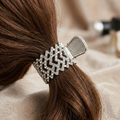 Elegant Crystal Studded Metal Hair Claw Clip (1 Pc)