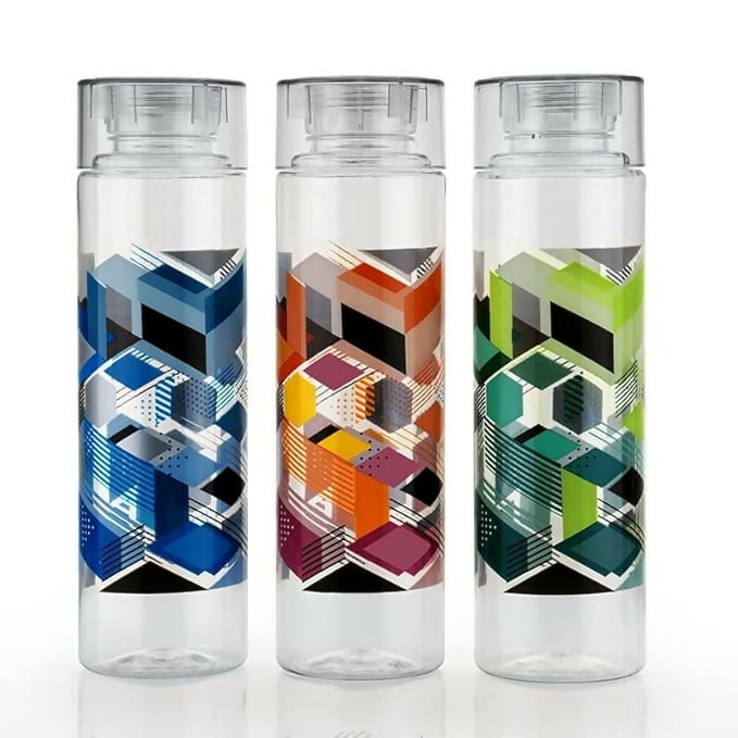 round plastic water bottles 1000ml 3pc