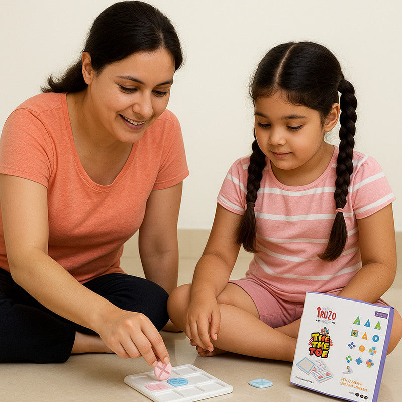 Educational Tic Tac Toe Board Game for Kids – Fun Learning Strategy Toy with X & O Pieces