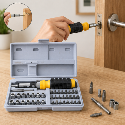 Socket & Screwdriver Tool Kit – 41-Piece Carbon Steel Set | ToolMate Pro