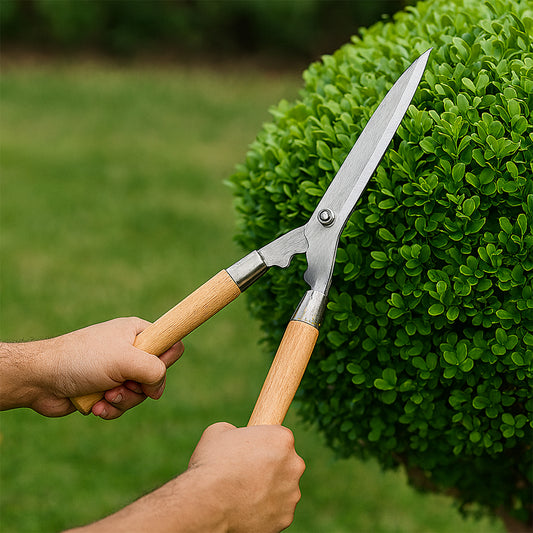 Wooden Handle Hedge Shears, Bush Clipper