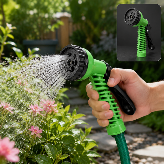 Garden Hose Nozzle – Water Spray Gun & Tap Adapter Set | Grow Garden Tools