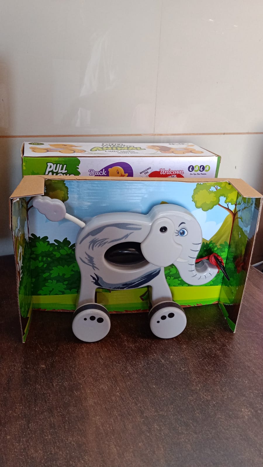 Pull Along Toddler Toy, Pull Along Toy with Attractive Design (Elephant)