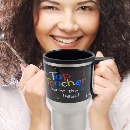 Stainless Steel Insulated Travel Mug - Double-Walled Vacuum Cup with Lid & Handle, Tumbler